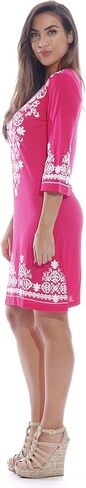 Just Love Womens 3/4 Sleeve Swimsuit Cover Up Casual Tunic Resort Wear in Kuwait