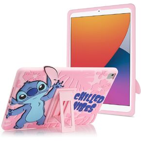 Bluey Kids Case for iPad - 9th Generation iPad Case, iPad 8th Generation Case, iPad 7th Generation Case - 10.2 Case 2019/2020/2021 - Tablet Cover with Stand, Shockproof Silicone Protector