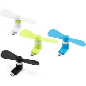 USB Type C Mini Fan 4 Packs Type C Small Fan for Phone Fans for Samsung Galaxy Note A12 A10 A9 Star S22