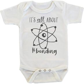 Witty and Bitty It's All About Bonding Science Chemistry Atomic Onesie Bodysuit