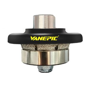 3/16 inch B5 Diamond Half Bullnose Profile Wheel Diamond Hand Profiler Router Bit Profile Wheel with 5/8-11 Thread for Grinder Polisher Granite Marble Concrete and Countertop Edge