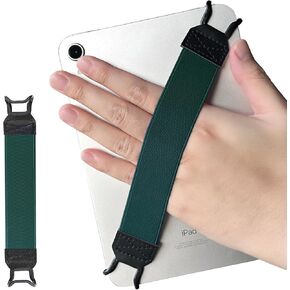 Security Hand-Strap for 9-10.5 Inch Tablet - iPad/iPad Pro/iPad Air/Kindle Fire HD/Samsung, High-Elasticity Versatile Hand Strap Lightweight Finger Grip Holder, Black