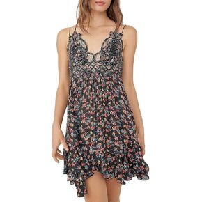 Free People Adella Printed Mini Slip Soft Plaid Combo MD (Women's 8-10)