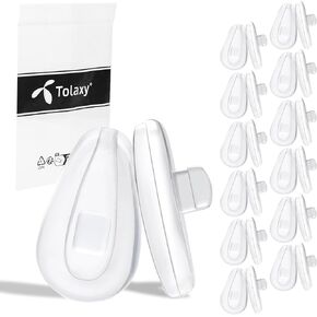 20 Pairs Upgraded Soft Silicone Replacement Nose Pieces for Oakley Lizard OX5113 | Gasser OX5087 | Limit Switch | Contrail | Truss Rod | Barrelhouse Sunglasses, Anti-Slip, Push-in Nose Pads