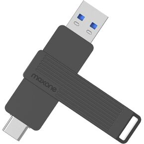 Maxone External 512GB Portable Solid State Flash Drive, USB Type C Both 3.2 Tech - 2 in 1 Dual Drive Memory Stick Super Speed.Optimal Speeds Up to 600MB/s Read, 550MB/s Write.