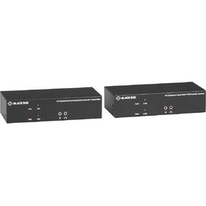 Black Box KVM Extender over CATx - 4K, Dual-Head, DisplayPort, USB 2.0