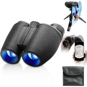 8x30 Powerful Binocular for Adults with Tripod, High Resolution HD Binoculars for Adults with Phone Clap, Waterproof Compact Binoculars for Bird Watching, Hiking, Travelling Hunting