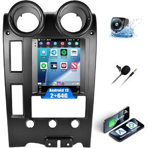 2+64G Android 13 Car Stereo for Hummer H2 2002-2007 with Wireless Apple Carplay Android Auto,9.7" HD Touch Screen Car Radio with GPS Navigation,WiFi,Bluetooth,FM/RDS Radio,HiFi,SWC+Backup Camera