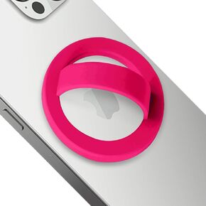 Magnetic Silicone Ring Grip Phone Holder,Comfy Loop Grip Phone Holder,Strong Grip,Comfortable,Easy to Install and Remove,Compatible with Magsafe for iPhone 16/15/14/13/12 Series (Black)