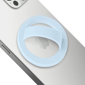 Magnetic Silicone Ring Grip Phone Holder,Comfy Loop Grip Phone Holder,Strong Grip,Comfortable,Easy to Install and Remove,Compatible with Magsafe for iPhone 16/15/14/13/12 Series (Black)