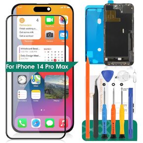 TFT for iPhone 14 Pro Max Screen Replacement for iPhone 14 Pro Max LCD Digitizer Repair for iPhone 14 Pro Max A2894 Touch Screen Display Assembly A2651 A2893 A2895 Black (Not Original)