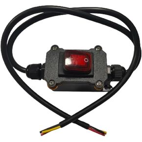 10AWG مفتاح الأسلاك المزدوج الجانب مفتاح الأسلاك المضمنة DPST DC12-24V 35A توصيل سريع / قطع الاتصال مع مفتاح تشغيل / إيقاف وسلك طاقة حلقة نحاسية 30 سم IP67 للدراجات النارية والسيارة وتشغيل / إيقاف التشغيل. (تيار مستمر)