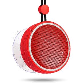 QDZ Portable Speaker Bluetooth Wireless Speakers Bluetooth with RGB Colorful Lights Outdoor Speaker Bass Stereo Sound Shower Speaker with Rope Support TF Card, Suction Cup for Home,Hiking and Travel