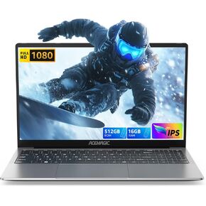 كمبيوتر محمول ACEMAGIC، كمبيوتر محمول 15.6 بوصة يعمل بنظام Windows 11 مزود بـ Quad-12th Alder Lake N95 (يصل إلى 3.4 جيجا هرتز)، 16 جيجابايت DDR4 512 جيجابايت SSD كمبيوتر محمول مع غلاف معدني، دعم، WiFi، BT5.0، مكبر صوت، ميكروفون in Kuwait