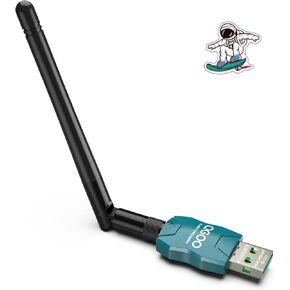 محول بلوتوث طويل المدى من الفئة 1 للكمبيوتر الشخصي، محول بلوتوث USB QGOO للكمبيوتر الشخصي 5.3+EDR، جهاز استقبال بلوتوث دونجل يدعم Windows10/8.1/8/7 (أخضر-074)
