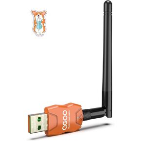 محول بلوتوث طويل المدى من الفئة 1 للكمبيوتر الشخصي، محول بلوتوث USB QGOO للكمبيوتر الشخصي 5.3+EDR، جهاز استقبال بلوتوث دونجل يدعم Windows10/8.1/8/7 (برتقالي-211)