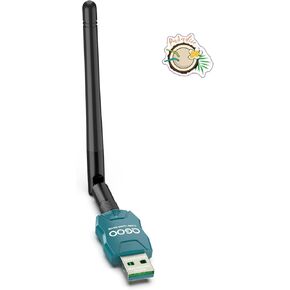 Class 1 Long Range Bluetooth Adapter for PC, QGOO USB Bluetooth Adapter for PC 5.3+EDR, Bluetooth Dongle Bluetooth Receiver Support Windows10/8.1/8/7（green-211）