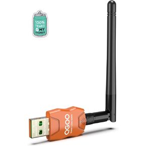 Class 1 Long Range Bluetooth Adapter for PC, QGOO USB Bluetooth Adapter for PC 5.3+EDR, Bluetooth Dongle Bluetooth Receiver Support Windows10/8.1/8/7（orange-135）