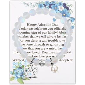 UJIMS Adoption Gift Adoption Triad Symbol Bracelet Gotcha Day Jewelry Adoption Heart Pendant Necklace for Stepmom Stepdaughter
