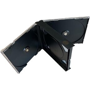 24mm Double Chubby Jewel Case (2-Disc Capacity), Black Double Chubby Jewel Case for CD/DVD Storage (5)