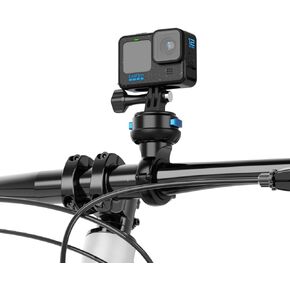 SUREWO Magnetic Quick Release Handlebar Bike Pole Mount, Motorcycle Handlebar Clamp Mount with Shock-Absorbing Base Compatible with GoPro Hero 13/12/11/10/9/8/7/6/5 Black,DJI Osmo Action 4/3 and More