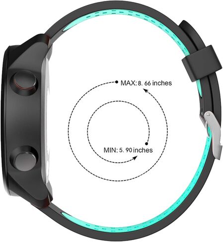 ISABAKE Watch Band for Garmin Vivoactive 3/3 Music/Forerunner 245/245 Music/645/645 Music/Venu Sq/Vivomove HR,20mm Soft Silicone Replacement Strap for Garmin Smart Watch Accessories in Saudi Arabia