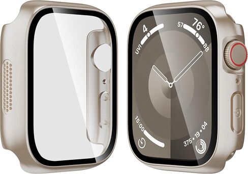 [تصميم مكبر صوت على شكل قرص العسل لعام 2024] عبوتان من الحافظة المقاومة للماء لساعة Apple Series SE 6 5 4 44 مم، غطاء وجه ممتص للصدمات من البولي كربونات الصلب مع غطاء واقي شاشة من الزجاج المقوى لساعة iWatch 44 مم شفاف/شفاف in Kuwait