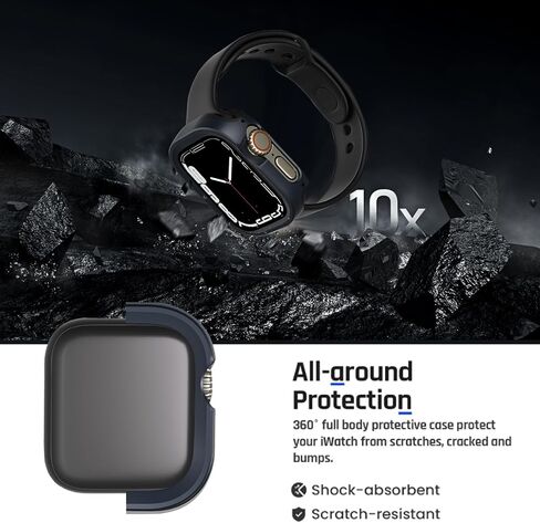 Apple Watch Ultra 2/Ultra Case 49mm, Military Grade Protection, Aluminum Alloy Case Apple Watch Accessories, with TPU Watch Back Cover Titanium for Apple Watch Ultra 49mm Case in Saudi Arabia