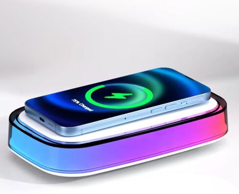 شاحن لاسلكي، قاعدة شحن سريعة 15 وات معتمدة من Qi، مصباح بجانب السرير RGB LED ضوء ليلي متوافق مع iPhone 15 14 13 12 Pro XS 8 Plus Samsung Galaxy S23 S22 S21 Note 20 Google والمزيد in Saudi Arabia