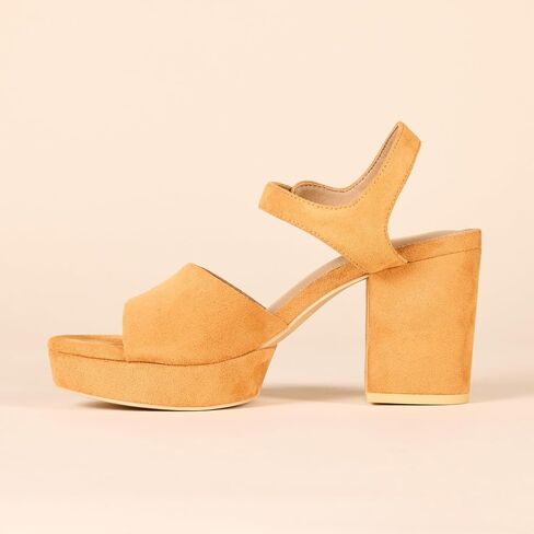 Amazon Essentials Women's Platform Block Heel Sandals with Ankle Strap in Saudi Arabia