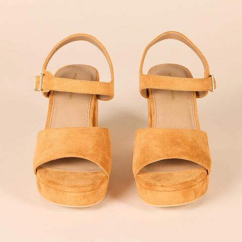 Amazon Essentials Women's Platform Block Heel Sandals with Ankle Strap in Saudi Arabia
