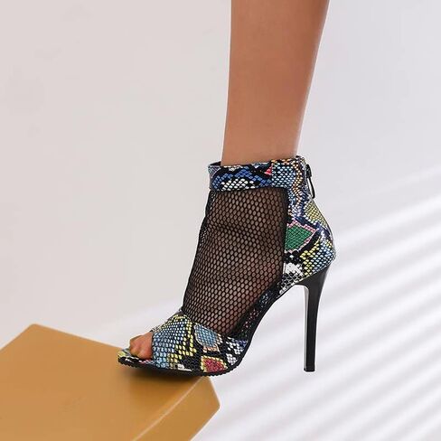 ForeMode Strappy Peep Toe Heeled Sandals for Women - Elegant and Comfortable Dress Shoes for Evening Party and Ballroom Dancing in Saudi Arabia