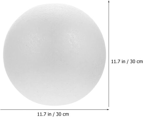 كرات إسفنجية لديكور عيد الميلاد، كرة إسفنجية دائرية مقاس 25.4 سم، كرات بيضاء ناعمة للفنون والحرف اليدوية، مشروع أو حفل زفاف، حفلة عطلة (10 بوصة) لتزيين كب كيك الزفاف in Kuwait