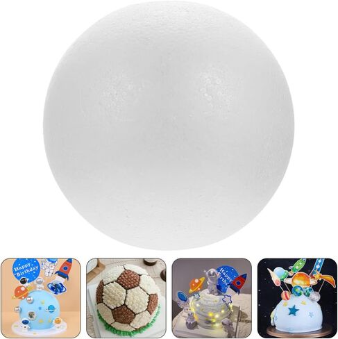 كرات إسفنجية لديكور عيد الميلاد، كرة إسفنجية دائرية مقاس 25.4 سم، كرات بيضاء ناعمة للفنون والحرف اليدوية، مشروع أو حفل زفاف، حفلة عطلة (10 بوصة) لتزيين كب كيك الزفاف in Kuwait