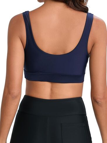 Yilisha بيكيني علوي للسيدات، حمالة صدر للسباحة للنساء، بدلة استحمام رياضية، ملابس سباحة مبطنة قابلة للإزالة للفتيات المراهقات فقط in Kuwait