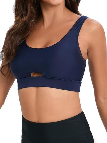 Yilisha بيكيني علوي للسيدات، حمالة صدر للسباحة للنساء، بدلة استحمام رياضية، ملابس سباحة مبطنة قابلة للإزالة للفتيات المراهقات فقط in Kuwait