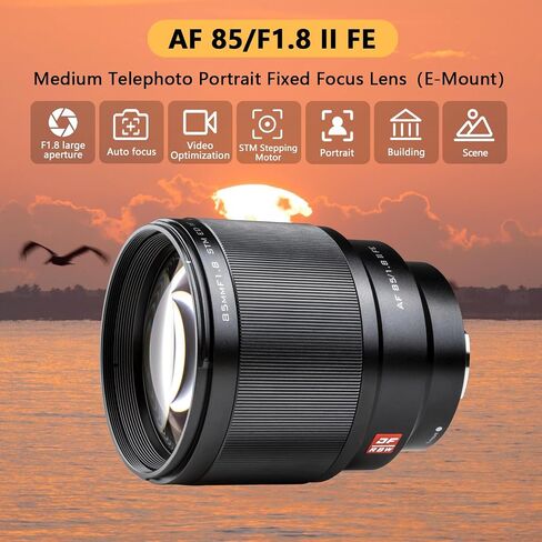 عدسة VILTROX 85 مم f/1.8 F1.8 Mark II كاملة الإطار E-Mount، عدسة رئيسية ذات فتحة كبيرة للتركيز التلقائي لكاميرات Sony E Mount بدون مرآة A7 A7R A7S A7C A7II A7III A7RIII A7SIII A7RIV A9 A9II in Kuwait