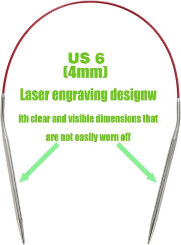 Circular Knitting Needles 16 Inch Set Round Metal Kit Size 8 in Saudi Arabia