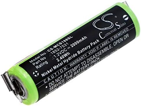 بطارية بديلة CS لـ Moser ChroMini 1591، ChroMini 1591B، ChroMini 1591Q، Easy Style 1881 1590-7291، 1852-7531 2000mAh / 2.40Wh راديو ثنائي الاتجاه in Kuwait