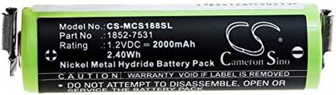 بطارية بديلة CS لـ Moser ChroMini 1591، ChroMini 1591B، ChroMini 1591Q، Easy Style 1881 1590-7291، 1852-7531 2000mAh / 2.40Wh راديو ثنائي الاتجاه in Kuwait