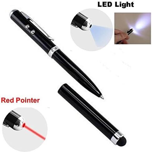 Stylus Pen, [2 Pcs] 4-in-1 Universal Touch Screen Stylus + Ballpoint Pen + Pointer + LED Flashlight for Smartphone/Tablets iPad iPhone Samsung etc in Saudi Arabia