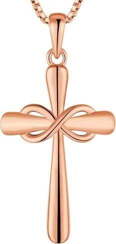 YL Cross Necklace 925 Sterling Silver Ankh Crucifix Pendant Infinity Criss Jewelry for Women in Saudi Arabia