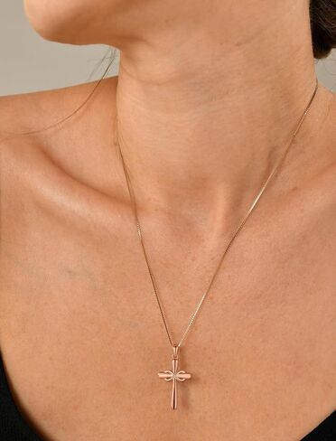 YL Cross Necklace 925 Sterling Silver Ankh Crucifix Pendant Infinity Criss Jewelry for Women in Saudi Arabia