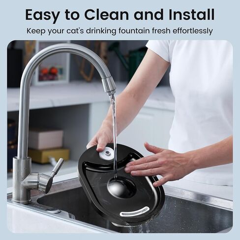 نافورة مياه للقطط، 3 لتر/100 أوقية، نوافير مياه هادئة للحيوانات الأليفة للقطط في الأماكن المغلقة، تنبيه لمستوى المياه، نوافير للقطط للشرب، وعاء ماء للكلاب مع فلتر، حيوانات أليفة متعددة، خالية من مادة BPA، سهلة التنظيف باللون الأزرق in Kuwait