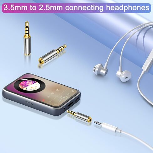 2.5mm Male to 3.5mm Female Adapter 2 Pack Gold Plated Jack Stereo Full Metal Connector Converter for Smartphones, Headphone, Mic, Tablets (1 Pair) in Kuwait