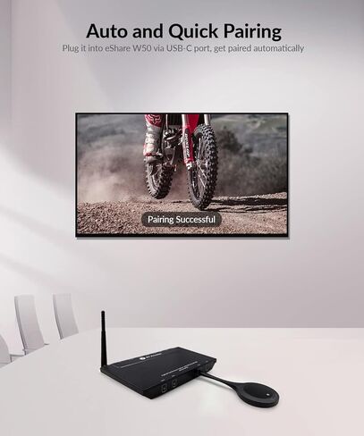 v AV Access AV Access Wireless USB-C Dongle for eShare W50 Screen Cast Mirroring Dongle مع اتصال لاسلكي، تحكم سهل في الأزرار، توافق عالمي لغرفة الاجتماعات الصغيرة أو الجماعية in Kuwait