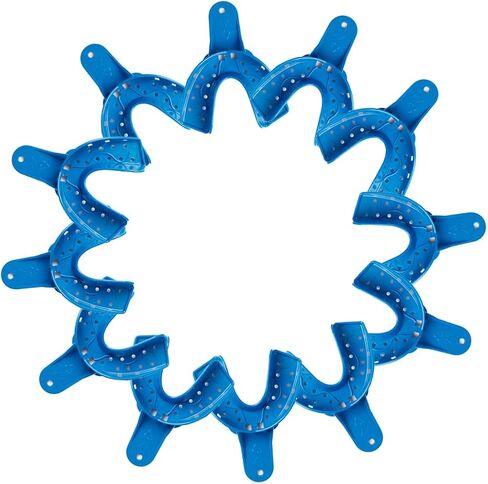 EASYTODENTA 12PCS Dental Impression Trays 8 Sizes Autoclavable Teeth Impression Kits S/M/L,Upper/Lower (L Lower) in Saudi Arabia