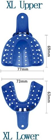 EASYTODENTA 12PCS Dental Impression Trays 8 Sizes Autoclavable Teeth Impression Kits S/M/L,Upper/Lower (L Lower) in Saudi Arabia