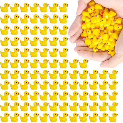 240 Pack Mini Ducks Tiny Resin Duck Bulk, Decor Duck Figures for Miniature Dollhouse Decor Garden Aquarium Potted Ornament, DIY Charm Crafts Hide and Seek Prank Party Favor Toys Gag Gifts in Kuwait