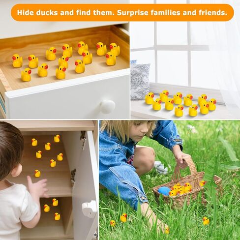 240 Pack Mini Ducks Tiny Resin Duck Bulk, Decor Duck Figures for Miniature Dollhouse Decor Garden Aquarium Potted Ornament, DIY Charm Crafts Hide and Seek Prank Party Favor Toys Gag Gifts in Kuwait